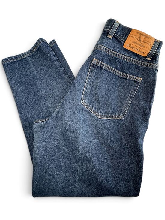 Eddie Bauer Denim - Vintage Eddie Bauer High Rise Mom Jeans Womens 16 Tapered Blue Denim Cotton